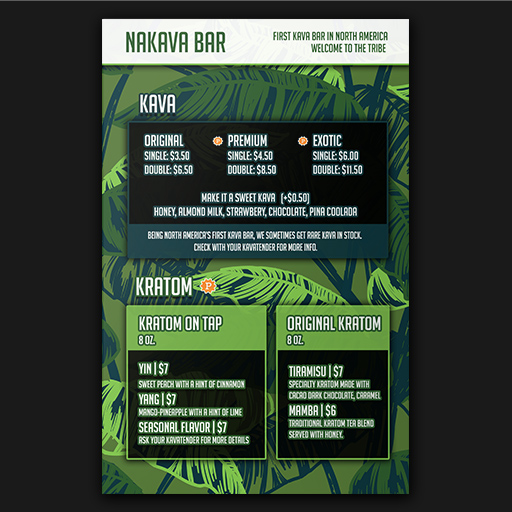 nakava menu design boca raton